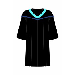 Tailored bachelor's graduation gown of the school of art of City University of Macao light blue shawl robe graduation gown supplier DA301 Tailored bachelor's graduation gown of the school of art of City University of Macao light blue shawl robe graduation gown supplier DA301